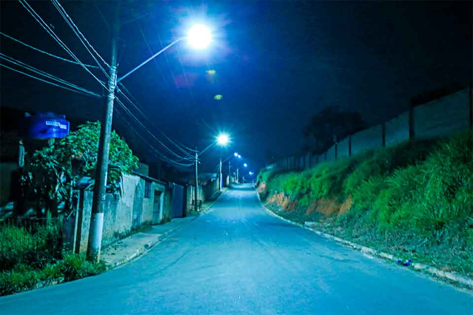 Imagem das ruas do Bairro Sítio do Rosário que integra o grupo dos bairros 100% LED